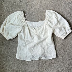H&M linen crop top